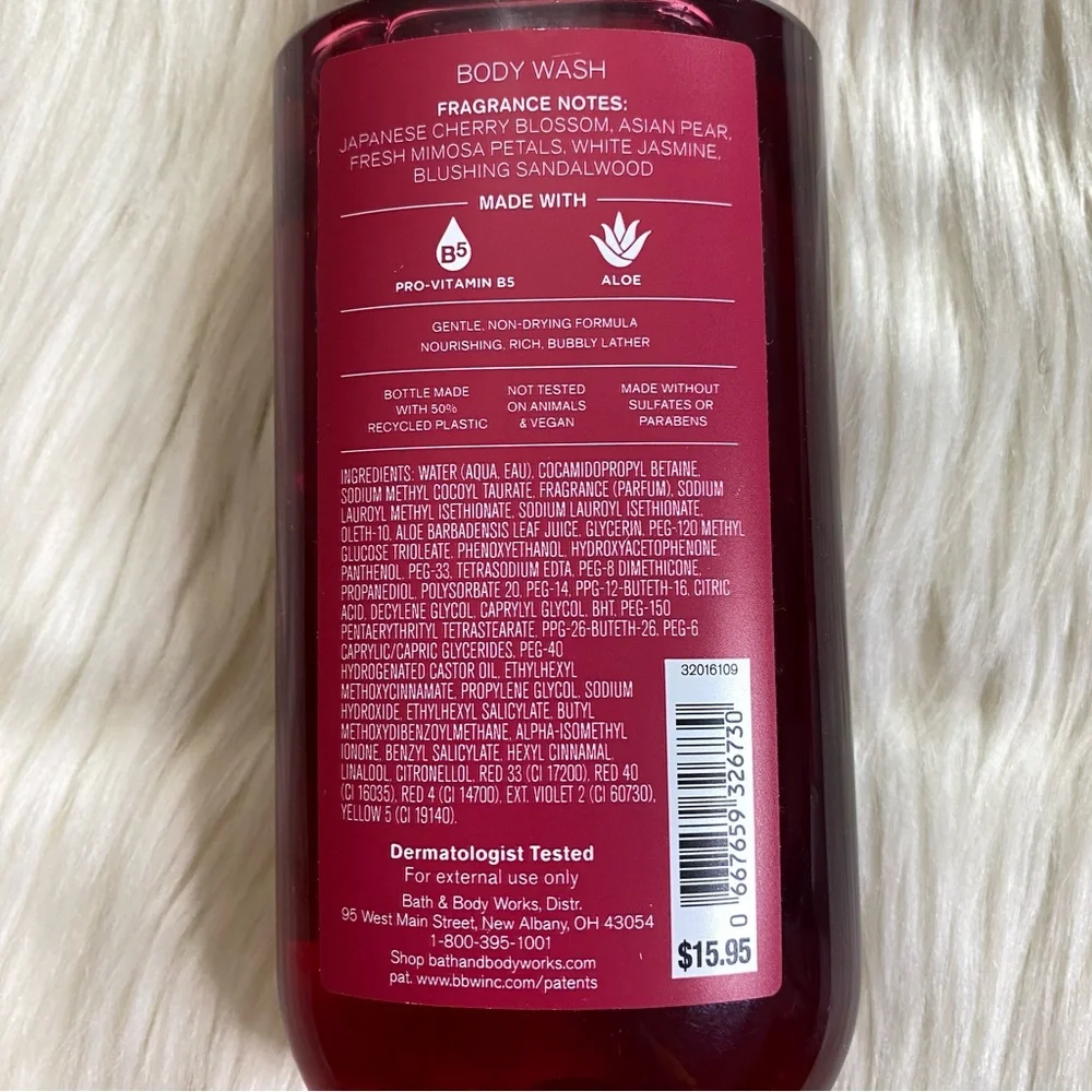 NWT : Bath & Body Works : 10 fl oz japanese cherry blossom body wash